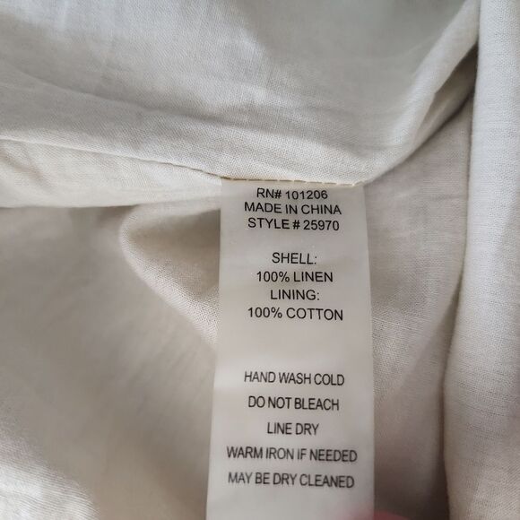 Soft surroundings linen maxi skirt coastal lined minimalist freestyle summer - Picture 2 of 11